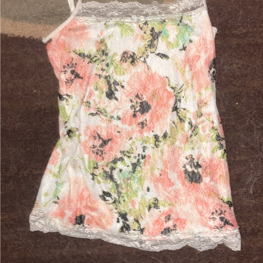 Floral Lace Trim Camisole